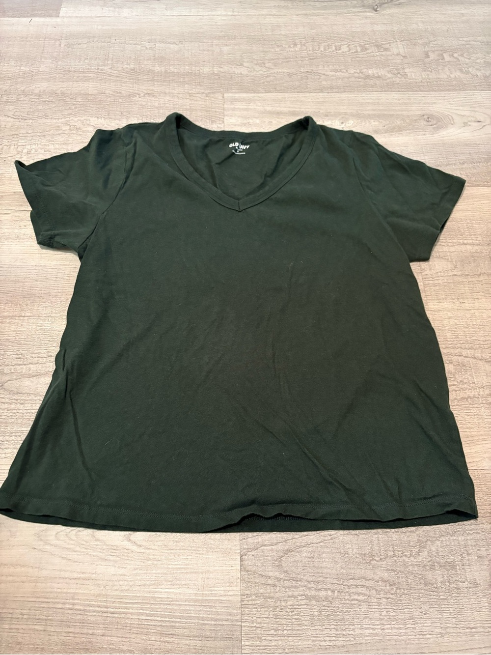 Old Navy Dark Green V-Neck Short Sleeve Tee